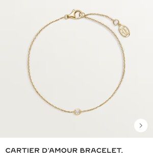 Cartier D'Amour Gold Bracelet with Diamond Accent